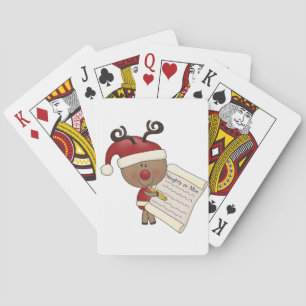 Rudy Reindeer Naughty or Nic Playing Cards