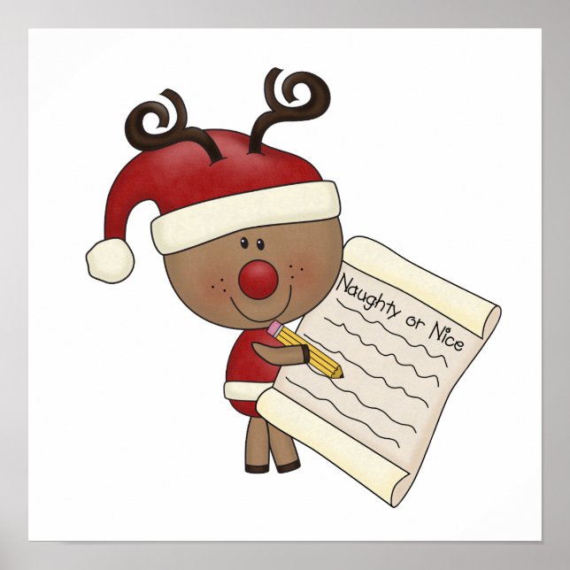 Rudy Reindeer Naughty or Nic Poster (Front)