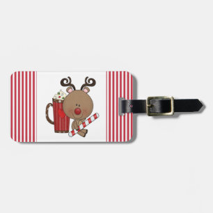 Rudy Reindeer With Cocoa Luggage Tag