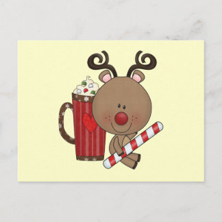 Rudy Reindeer With Cocoa Postcard