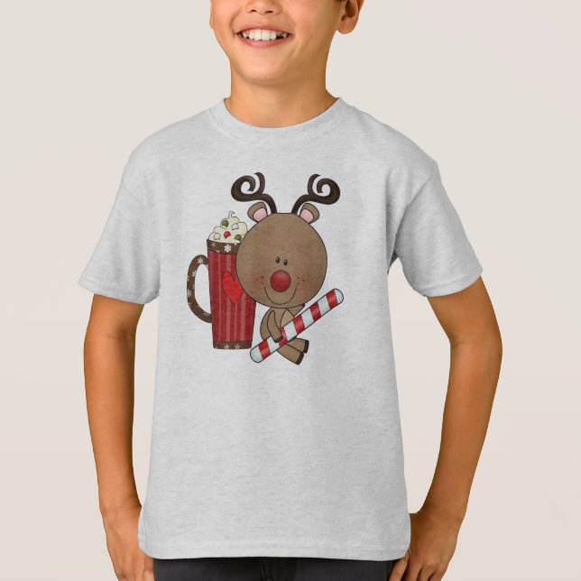 Rudy Reindeer With Cocoa T-Shirt (Front)