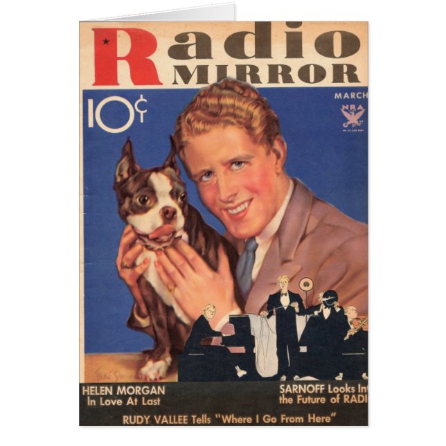 Rudy Vallee and Scottie Dog Card (Front)