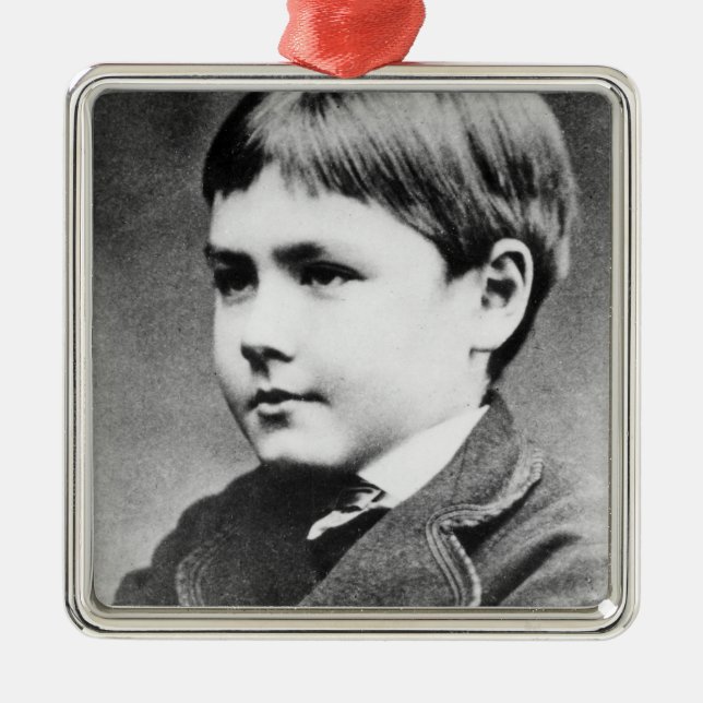 Rudyard Kipling, c.1870 Metal Ornament (Front)