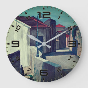 Rue à Cagnes – Horloge murale d'art fin