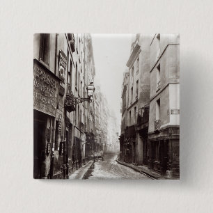 Rue Aumaire, from the Rue Volta, Paris, 1858-78 2 Inch Square Button