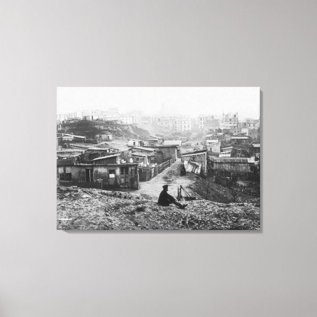 Rue Champlain, a group of huts, 1858-78 Canvas Print (Front)