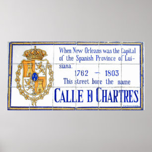 Rue Chartres Tile Mural New Orleans Poster