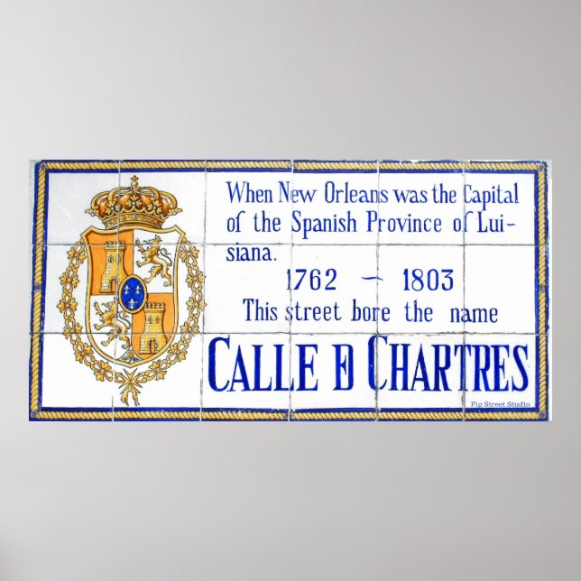 Rue Chartres Tile Mural New Orleans Poster (Front)