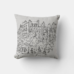 Rue de Conde Jardin du Luxembourg, Paris Throw Pillow