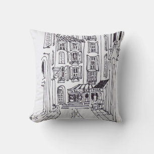 Rue de la Masse Aix en Provence, France Throw Pillow