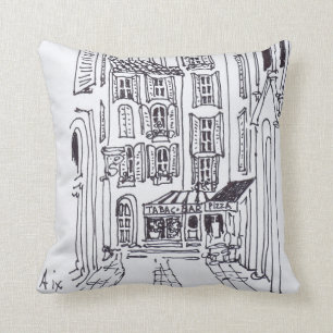 Rue de la Masse   Aix en Provence, France Throw Pillow