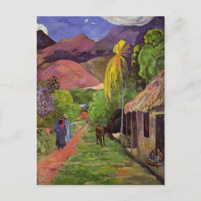 'Rue de Tahiti' - Carte postale Paul Gauguin (Devant)