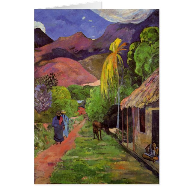 'Rue de Tahiti' - Paul Gauguin Card (Front)