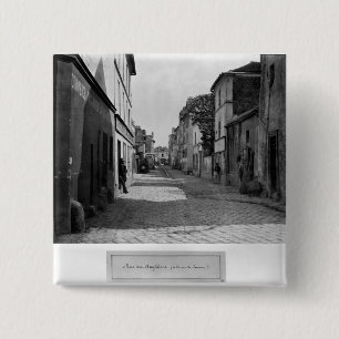 Rue des Anglaises, from rue de Lourcine, Paris 2 Inch Square Button