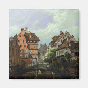 Rue des Tanneurs, Colmar, 1875 Magnet
