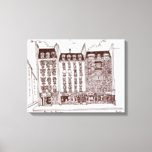 Rue du Dragon, Saint-Germain-des-Pres, Paris Canvas Print