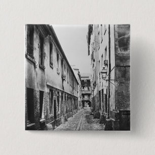 Rue du Fer-a-Moulin, Paris, 1858-78 2 Inch Square Button