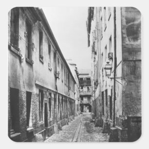 Rue du Fer-a-Moulin, Paris, 1858-78 Square Sticker