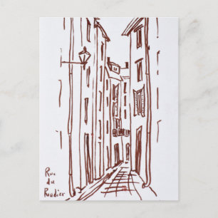 Rue du Rondier   Grasse, France Postcard