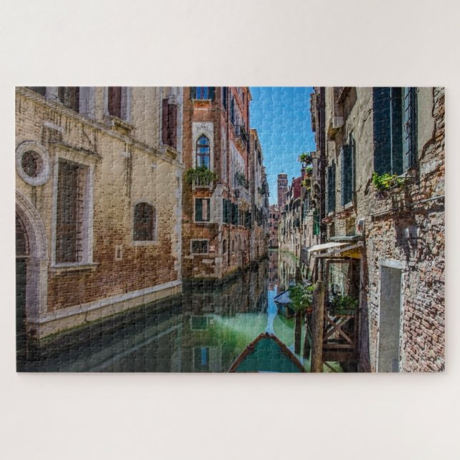 Rue étroite avec canal à Venise Jigsaw Puzzle (Horizontal)