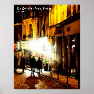 Rue Galande, Paris France Poster