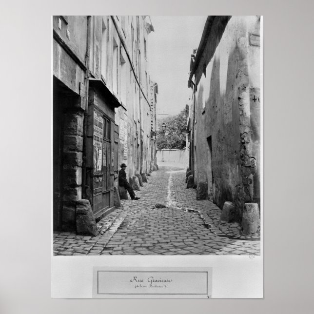 Rue Gracieuse, from rue Daubenton, Paris Poster (Front)