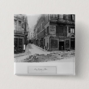 Rue Maitre Albert  Paris, 1858-78 2 Inch Square Button