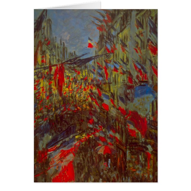 Rue Montorgueil avec drapeaux de Claude Monet (Devant)
