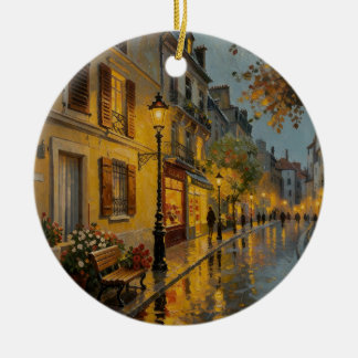 Rue pluvieuse de Paris Ornement