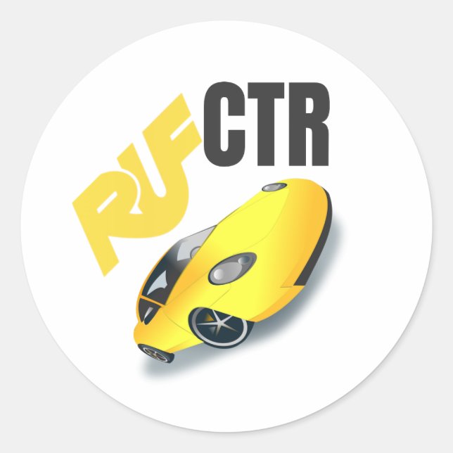 RUF yellow Car CTR Sticker (Front)