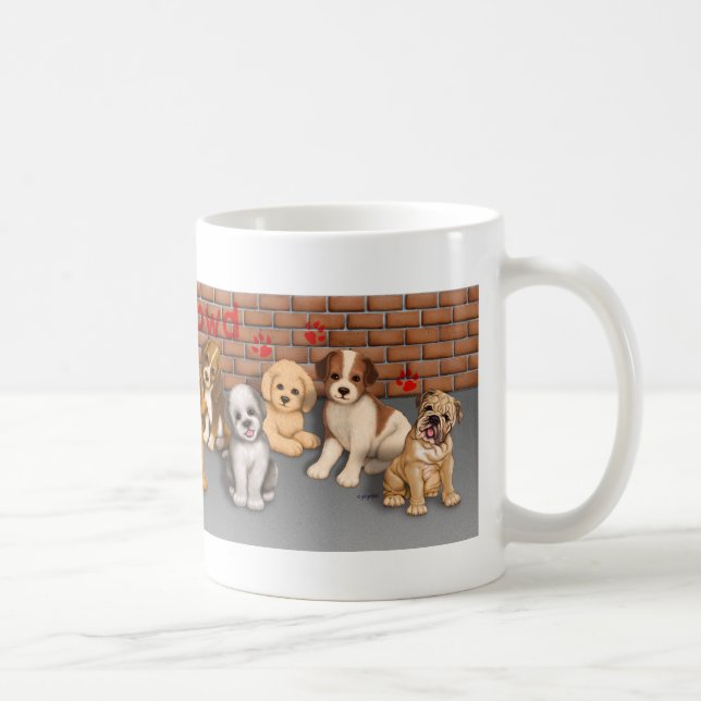 Ruff Crowd Coffee Mug (Right)