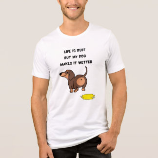 Ruff Life Funny Quote White Dog Lovers Tri-Blend Shirt