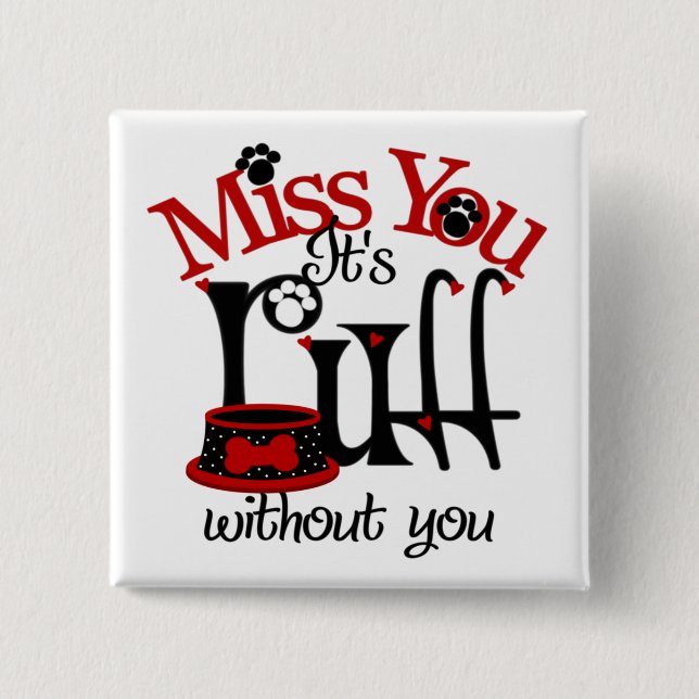 Ruff- Square Button Pin (Front)