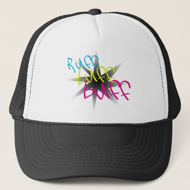 Ruff Tuff Buff, Neon Blast Trucker Hat (Front)