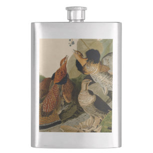 Ruffed Grouse Audubon Game Bird Hip Flask