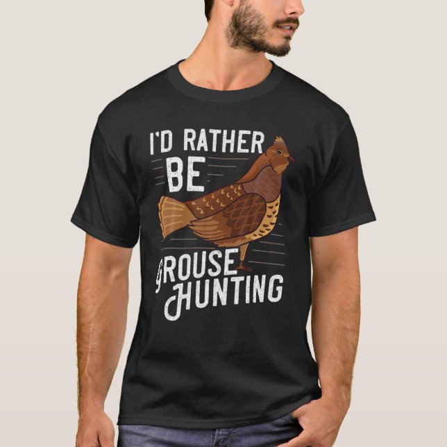 Ruffed Grouse Bird Gift Hunting Spruce Grouse T-Shirt (Front)