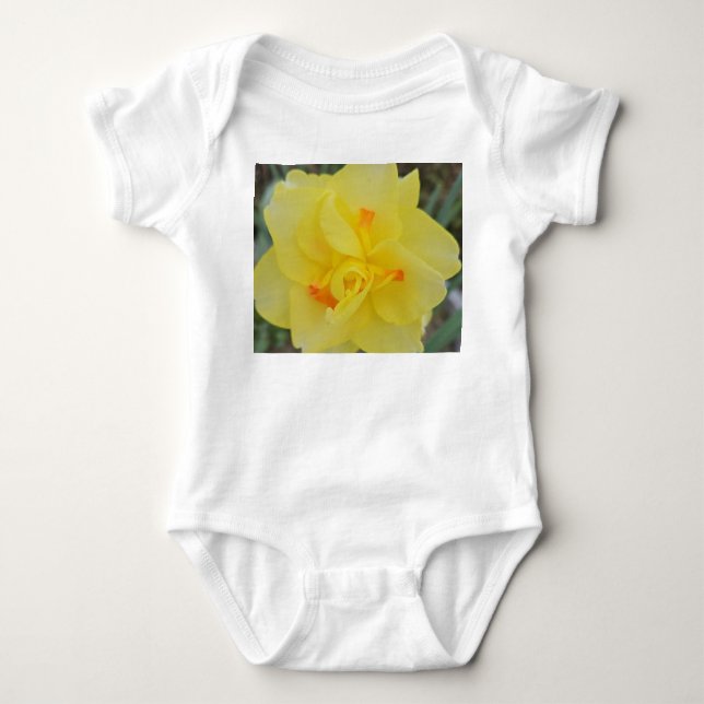 Ruffle Daffodil Baby Bodysuit (Front)