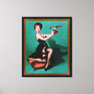 Ruffled Feathers by Gil Elvgren Canvas Print