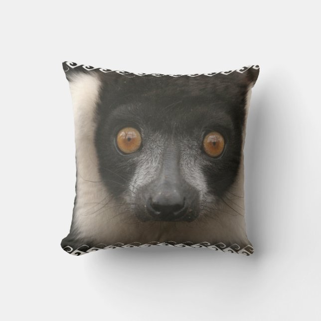 Ruffled Lemur Pillow (Front)