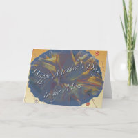 Ruffled Orange Digital Daylily Mother's Day Card