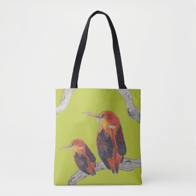 Rufous Backed Kingfishers on a Tote  Bag (Front)