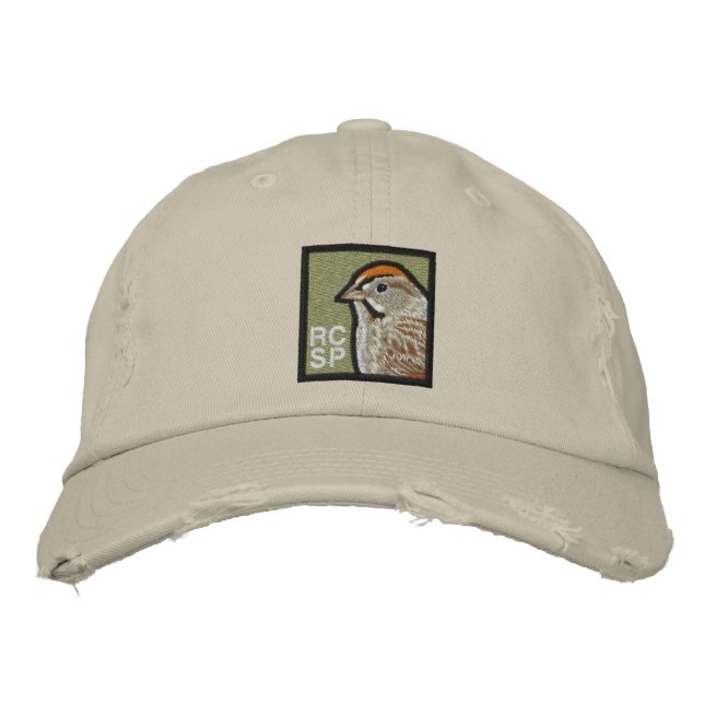 Rufous-crowned Sparrow. Embroidered Hat (Front)