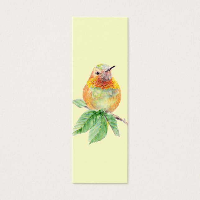 Rufous Hummingbird , Bird, Nature, Garden BookMark (Front)