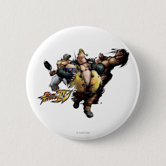 Rufus, El Fuerte & Zangief 2 Inch Round Button (Front)