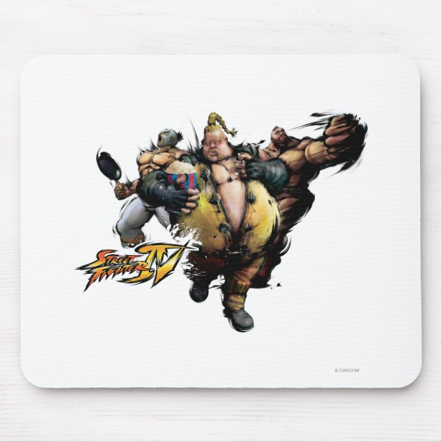 Rufus, El Fuerte & Zangief Mouse Pad (Front)