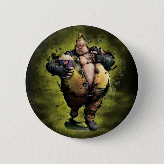 Rufus With Popcorn 2 Inch Round Button (Front)