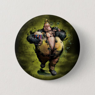 Rufus With Popcorn 2 Inch Round Button