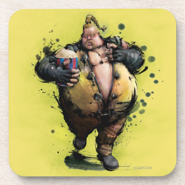 Rufus With Popcorn Coaster (Front)