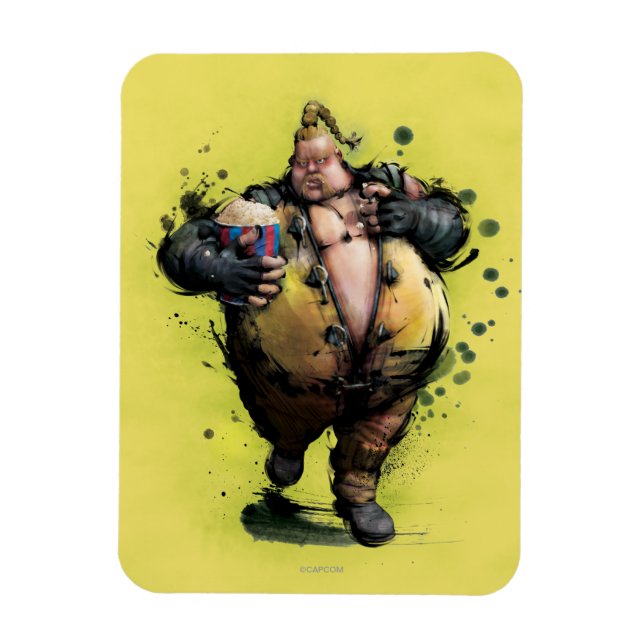 Rufus With Popcorn Magnet (Vertical)