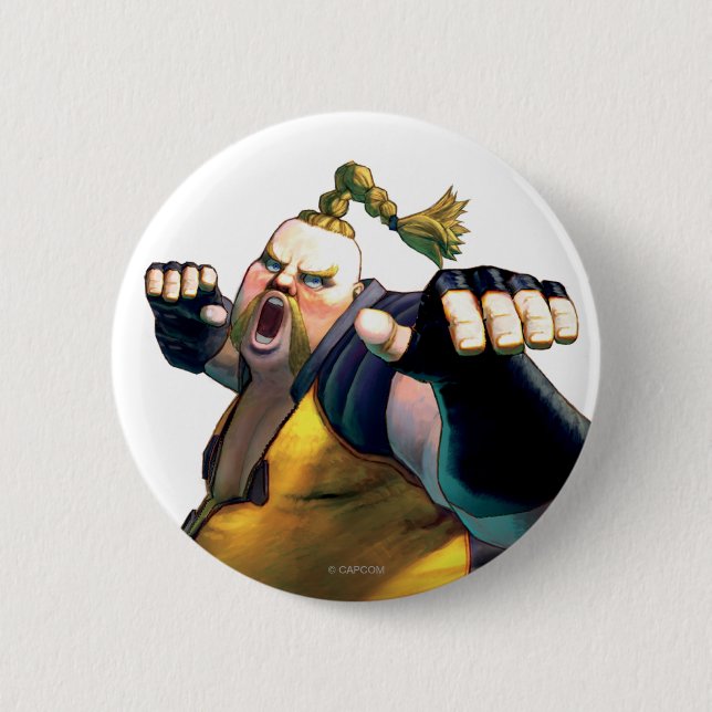 Rufus Yelling 2 Inch Round Button (Front)